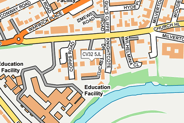 CV32 5JL map - OS OpenMap – Local (Ordnance Survey)
