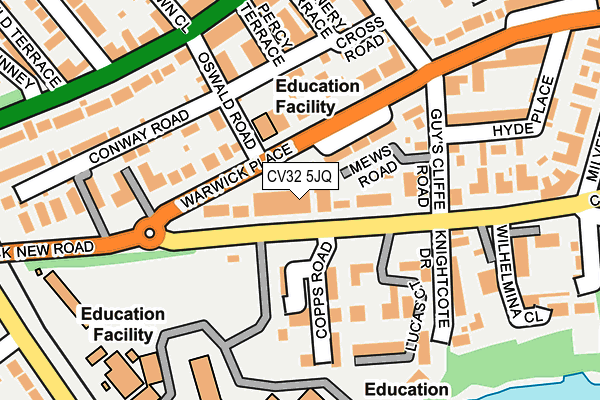 CV32 5JQ map - OS OpenMap – Local (Ordnance Survey)