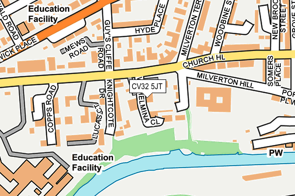 CV32 5JT map - OS OpenMap – Local (Ordnance Survey)