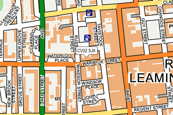 CV32 5JX map - OS OpenMap – Local (Ordnance Survey)