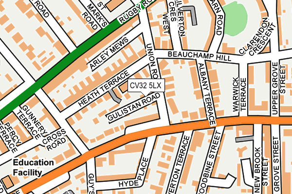 CV32 5LX map - OS OpenMap – Local (Ordnance Survey)