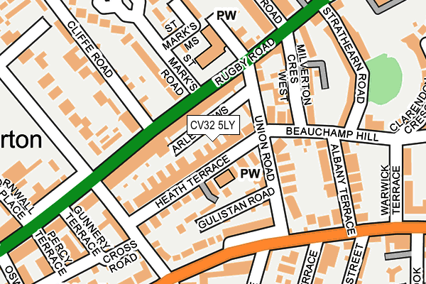 CV32 5LY map - OS OpenMap – Local (Ordnance Survey)
