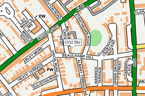 CV32 5NJ map - OS OpenMap – Local (Ordnance Survey)