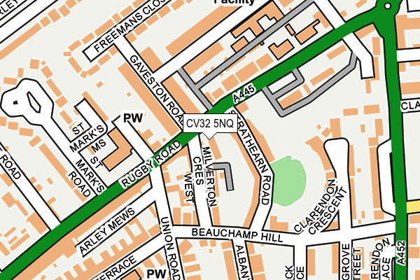 CV32 5NQ map - OS OpenMap – Local (Ordnance Survey)