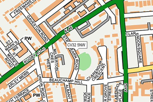 CV32 5NW map - OS OpenMap – Local (Ordnance Survey)