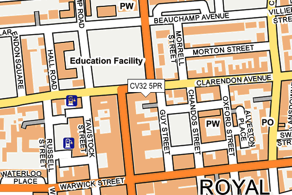 CV32 5PR map - OS OpenMap – Local (Ordnance Survey)