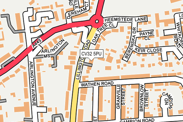 CV32 5PU map - OS OpenMap – Local (Ordnance Survey)