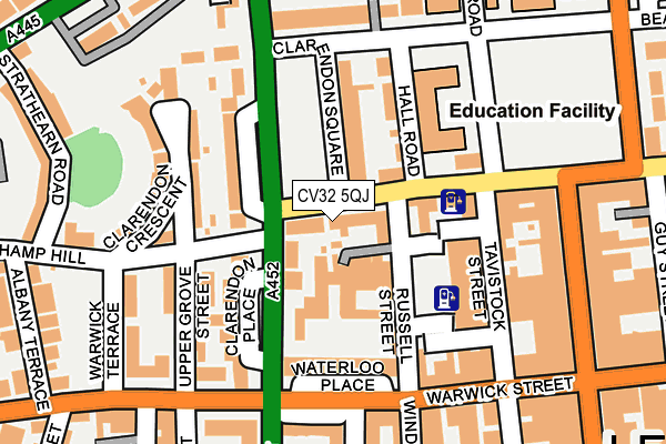 CV32 5QJ map - OS OpenMap – Local (Ordnance Survey)