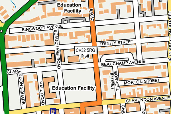 CV32 5RG map - OS OpenMap – Local (Ordnance Survey)