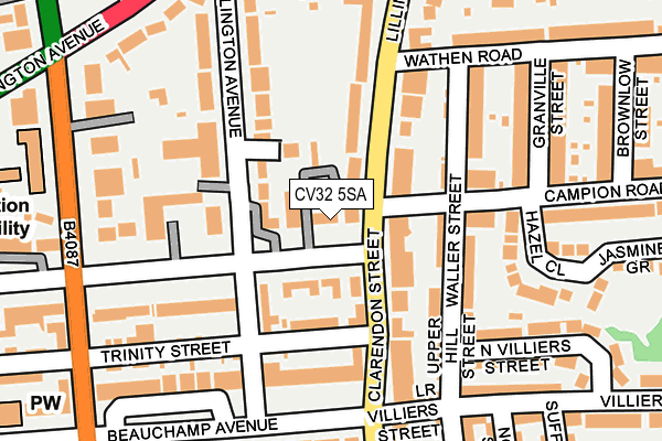 CV32 5SA map - OS OpenMap – Local (Ordnance Survey)