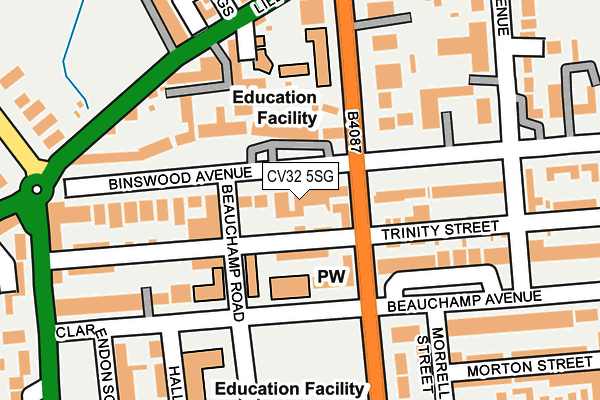 CV32 5SG map - OS OpenMap – Local (Ordnance Survey)