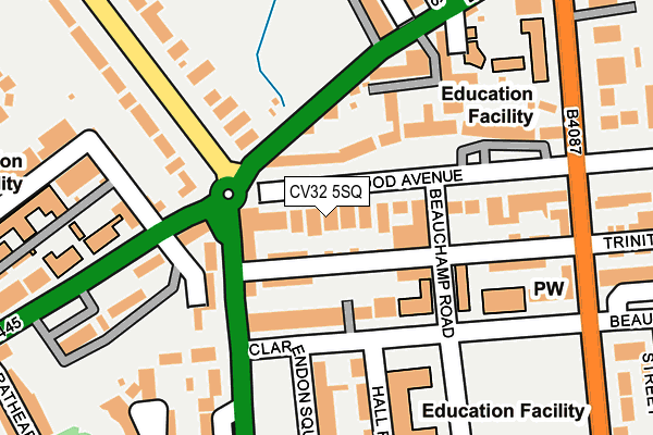 CV32 5SQ map - OS OpenMap – Local (Ordnance Survey)