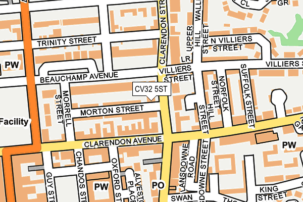 CV32 5ST map - OS OpenMap – Local (Ordnance Survey)