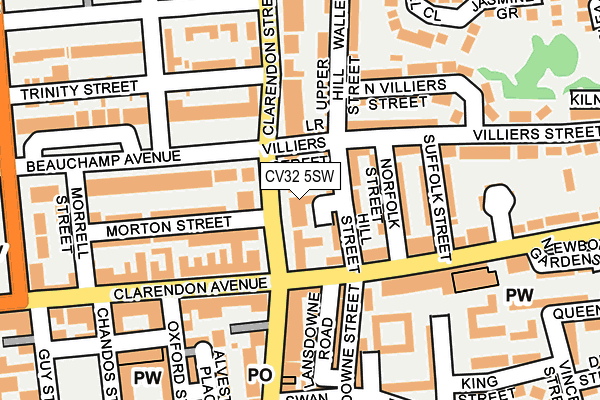 CV32 5SW map - OS OpenMap – Local (Ordnance Survey)
