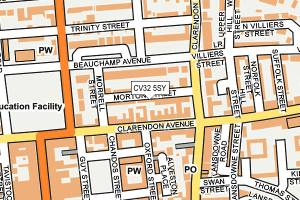 CV32 5SY map - OS OpenMap – Local (Ordnance Survey)