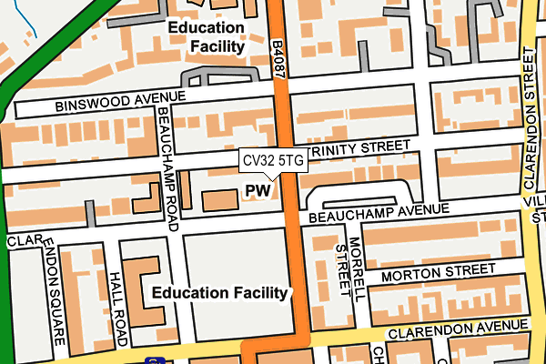 CV32 5TG map - OS OpenMap – Local (Ordnance Survey)