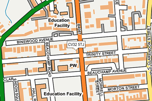 CV32 5TJ map - OS OpenMap – Local (Ordnance Survey)