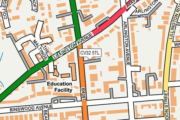 CV32 5TL map - OS OpenMap – Local (Ordnance Survey)