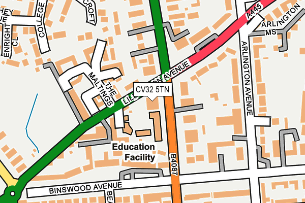 CV32 5TN map - OS OpenMap – Local (Ordnance Survey)
