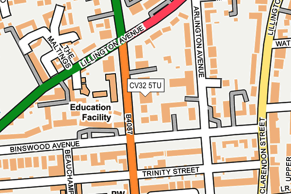 CV32 5TU map - OS OpenMap – Local (Ordnance Survey)