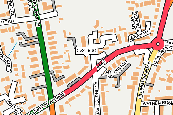 CV32 5UG map - OS OpenMap – Local (Ordnance Survey)