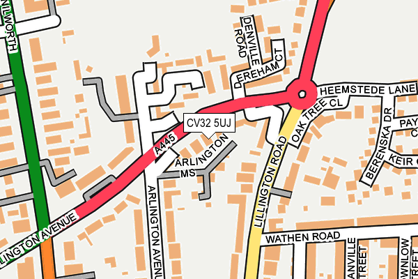 CV32 5UJ map - OS OpenMap – Local (Ordnance Survey)