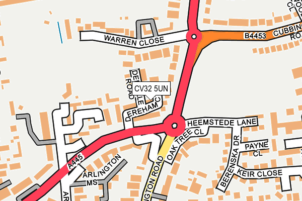 CV32 5UN map - OS OpenMap – Local (Ordnance Survey)