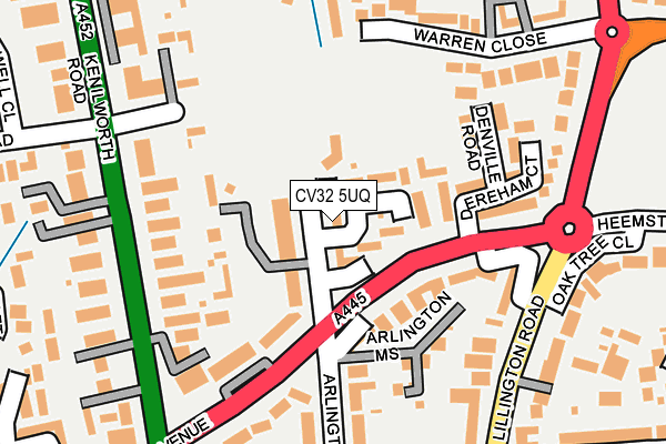 CV32 5UQ map - OS OpenMap – Local (Ordnance Survey)