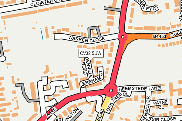 CV32 5UW map - OS OpenMap – Local (Ordnance Survey)