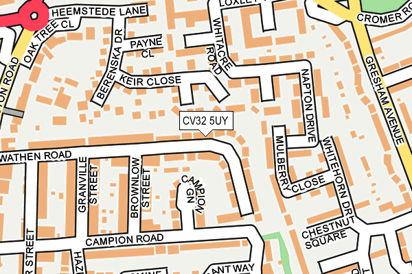 CV32 5UY map - OS OpenMap – Local (Ordnance Survey)