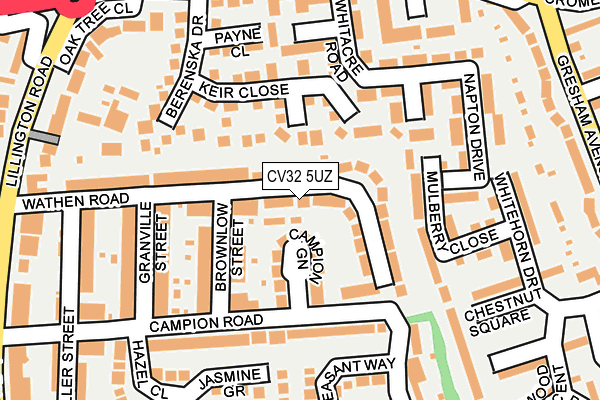 CV32 5UZ map - OS OpenMap – Local (Ordnance Survey)
