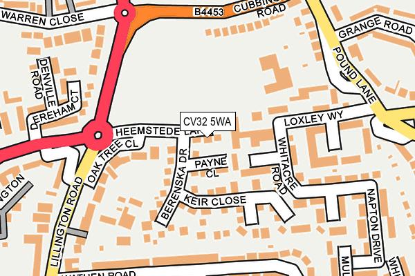 CV32 5WA map - OS OpenMap – Local (Ordnance Survey)