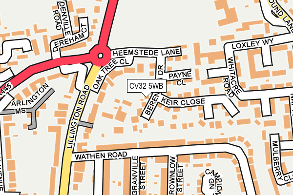 CV32 5WB map - OS OpenMap – Local (Ordnance Survey)