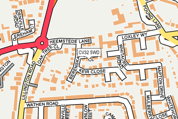 CV32 5WD map - OS OpenMap – Local (Ordnance Survey)