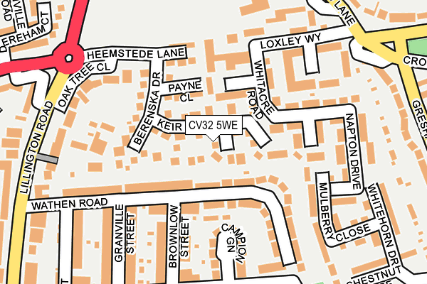 CV32 5WE map - OS OpenMap – Local (Ordnance Survey)