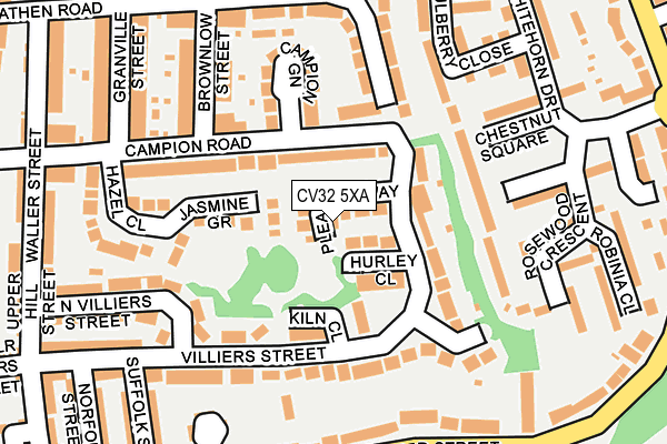 CV32 5XA map - OS OpenMap – Local (Ordnance Survey)