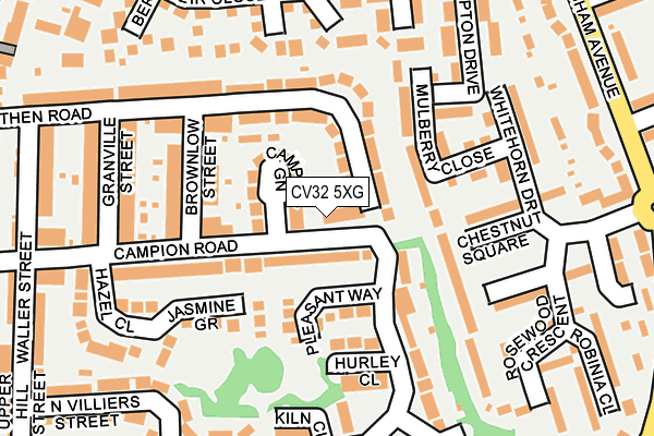 CV32 5XG map - OS OpenMap – Local (Ordnance Survey)