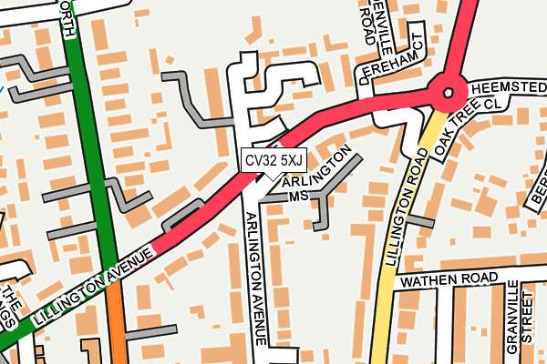 CV32 5XJ map - OS OpenMap – Local (Ordnance Survey)