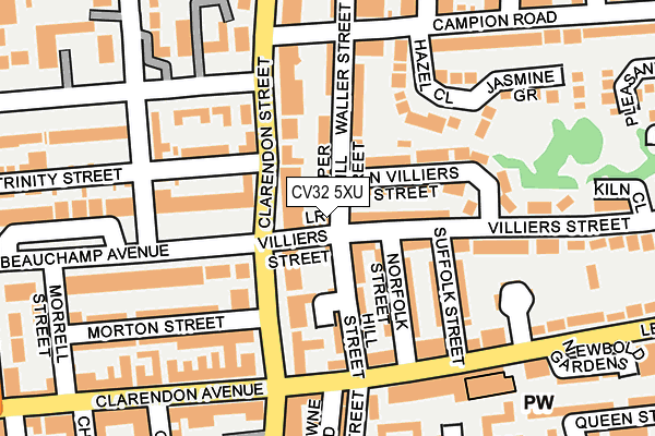 CV32 5XU map - OS OpenMap – Local (Ordnance Survey)