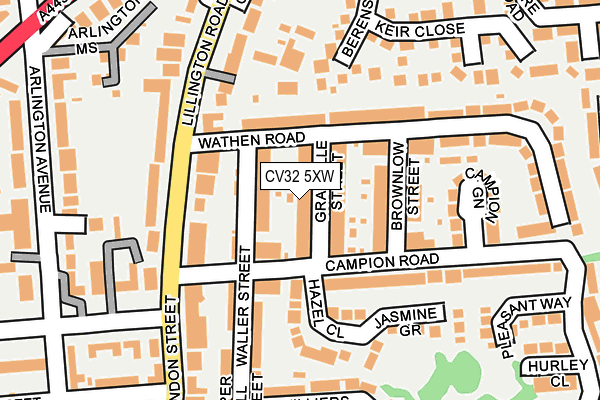 CV32 5XW map - OS OpenMap – Local (Ordnance Survey)