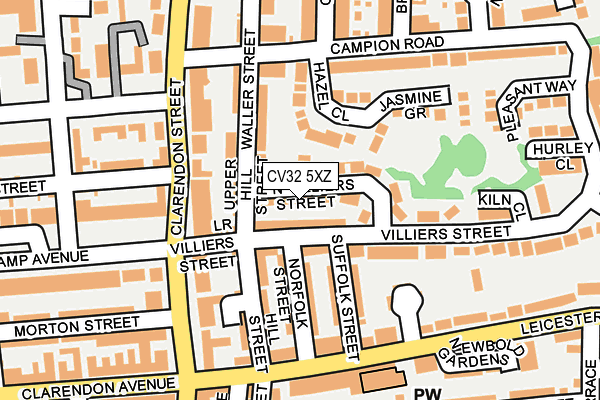 CV32 5XZ map - OS OpenMap – Local (Ordnance Survey)
