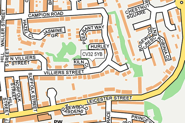 CV32 5YB map - OS OpenMap – Local (Ordnance Survey)