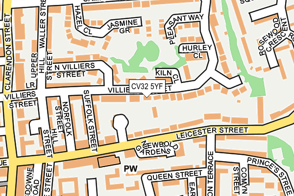CV32 5YF map - OS OpenMap – Local (Ordnance Survey)