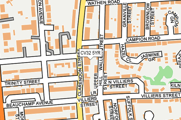 CV32 5YR map - OS OpenMap – Local (Ordnance Survey)