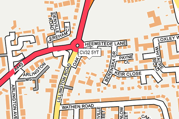 CV32 5YT map - OS OpenMap – Local (Ordnance Survey)