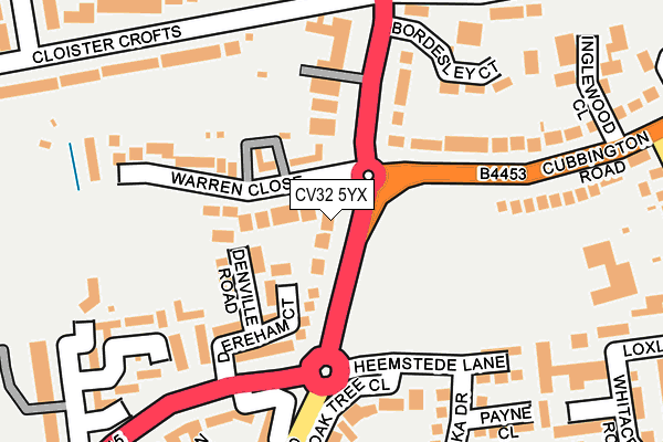 CV32 5YX map - OS OpenMap – Local (Ordnance Survey)