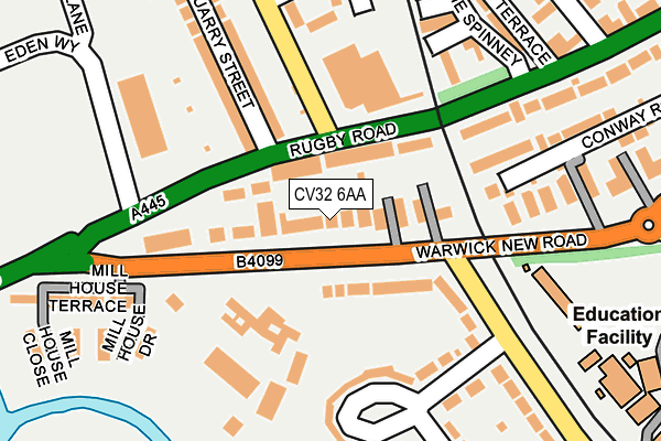 CV32 6AA map - OS OpenMap – Local (Ordnance Survey)