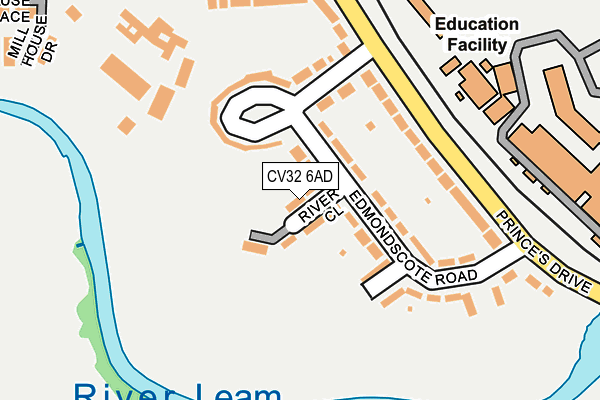 CV32 6AD map - OS OpenMap – Local (Ordnance Survey)