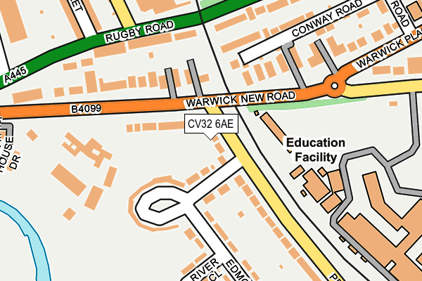 CV32 6AE map - OS OpenMap – Local (Ordnance Survey)