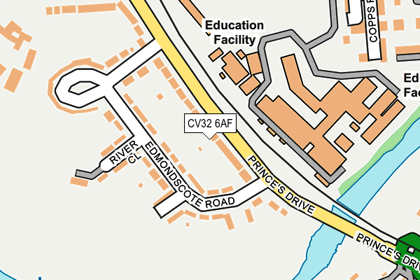 CV32 6AF map - OS OpenMap – Local (Ordnance Survey)